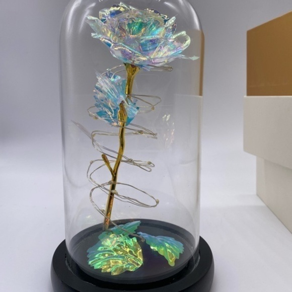 Simulation Rose Lamp with Lampshade Table Night Light Home Decor - Picture 1 of 7